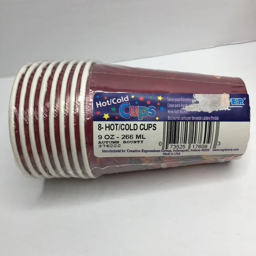 Thanksgiving Themed Turkey Paper Hot Cold Cups & Napkins Set